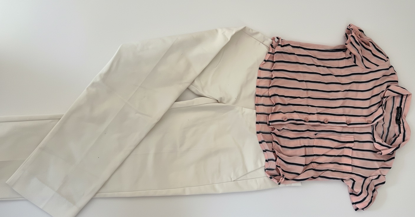 Tenue bershka rose et blan