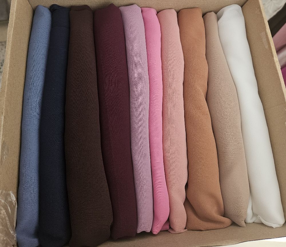 10 foulards chiffon 