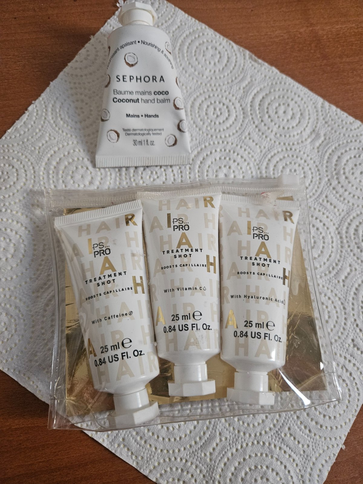 3 cremes pour le cheveux +creme à main