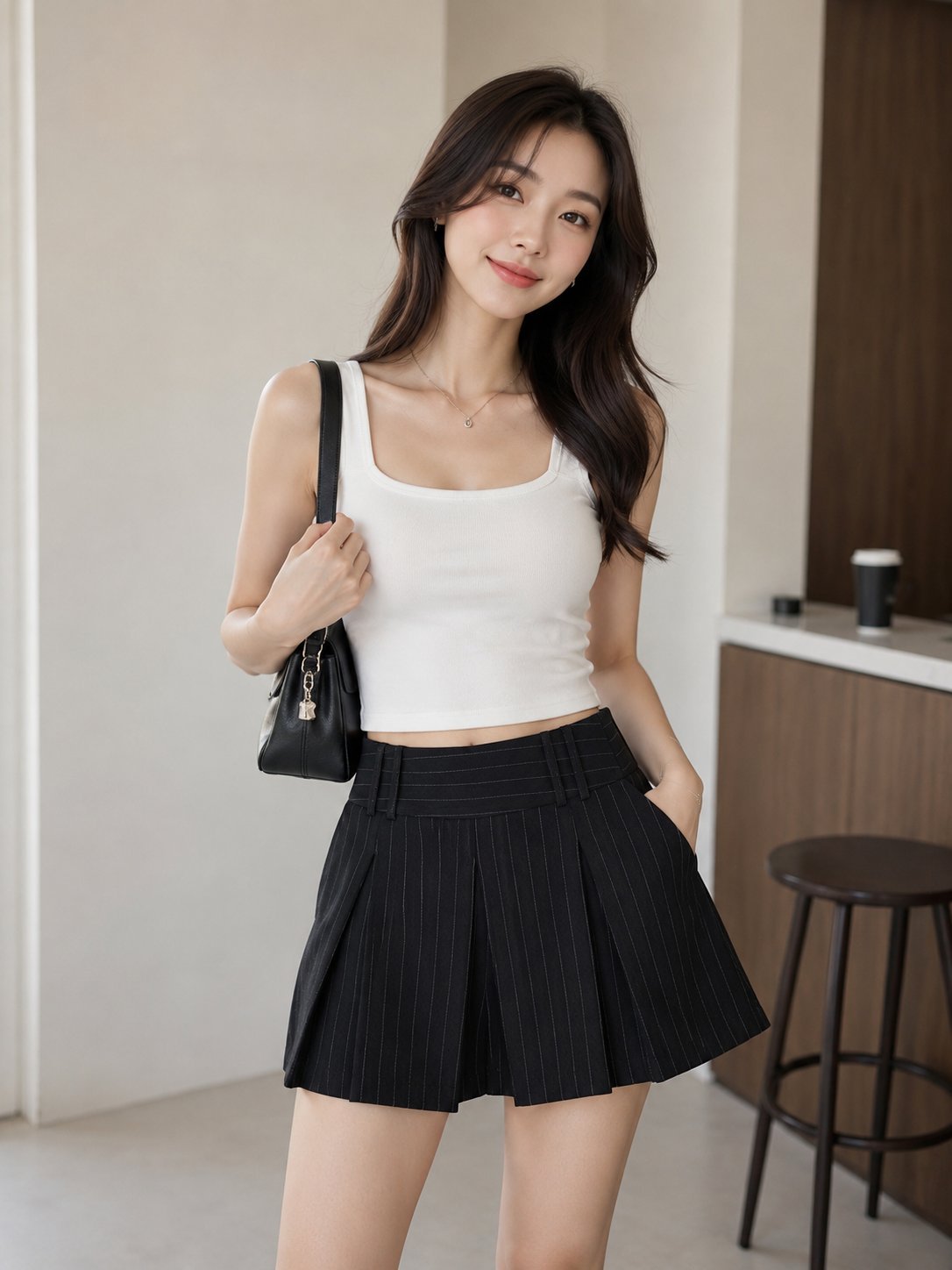 Jup +crop top élastiqué