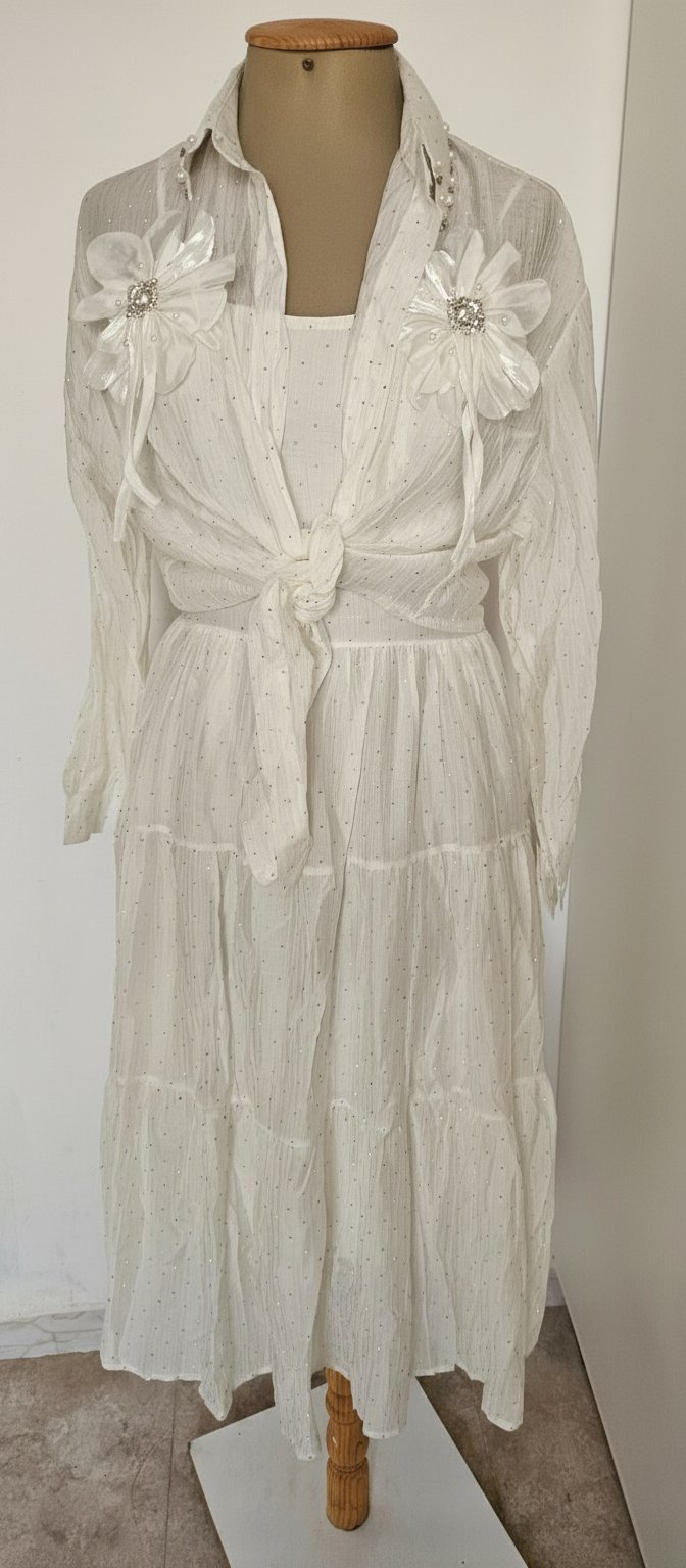 Ensemble:chemise +robe brutelle