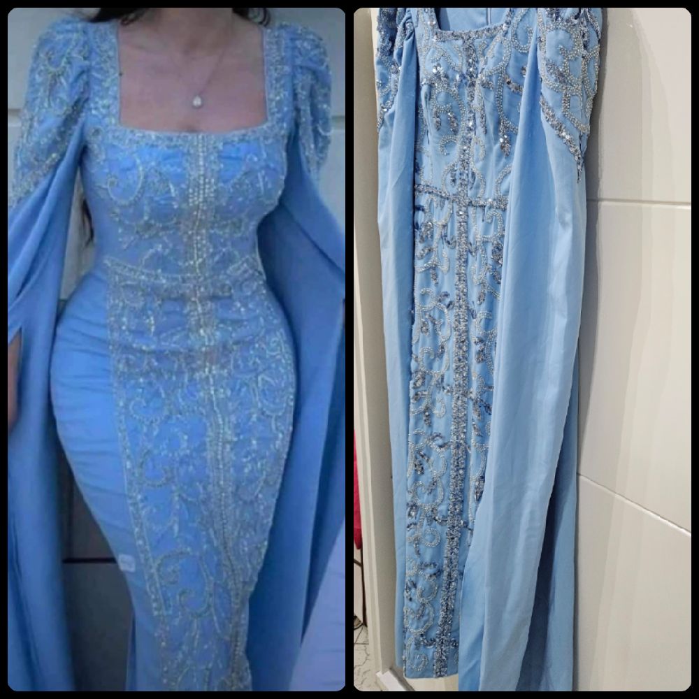 Caftan bleu ciel