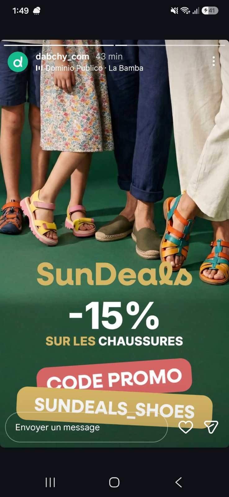 Code promo 15%
