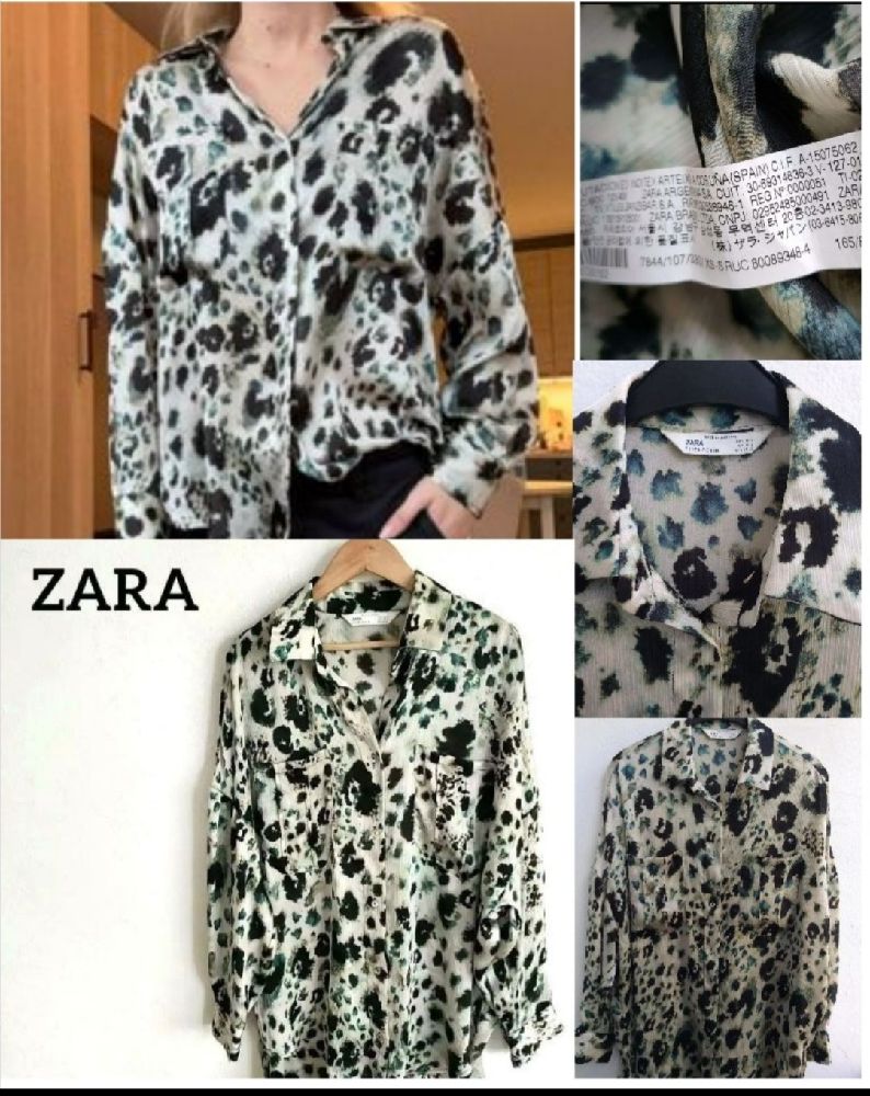 Chemise innovante à manches longues à imprimer léopard Zara 