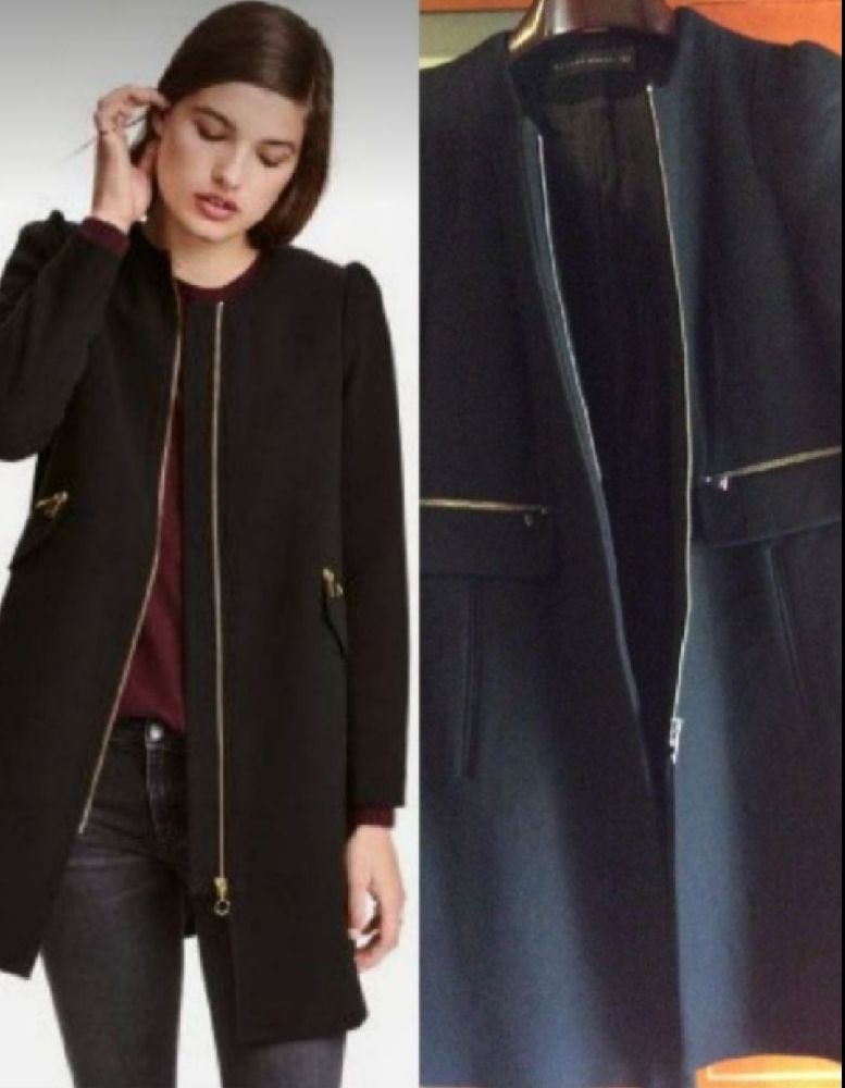MANTEAU CACHEMIRE NOIR ZARA 