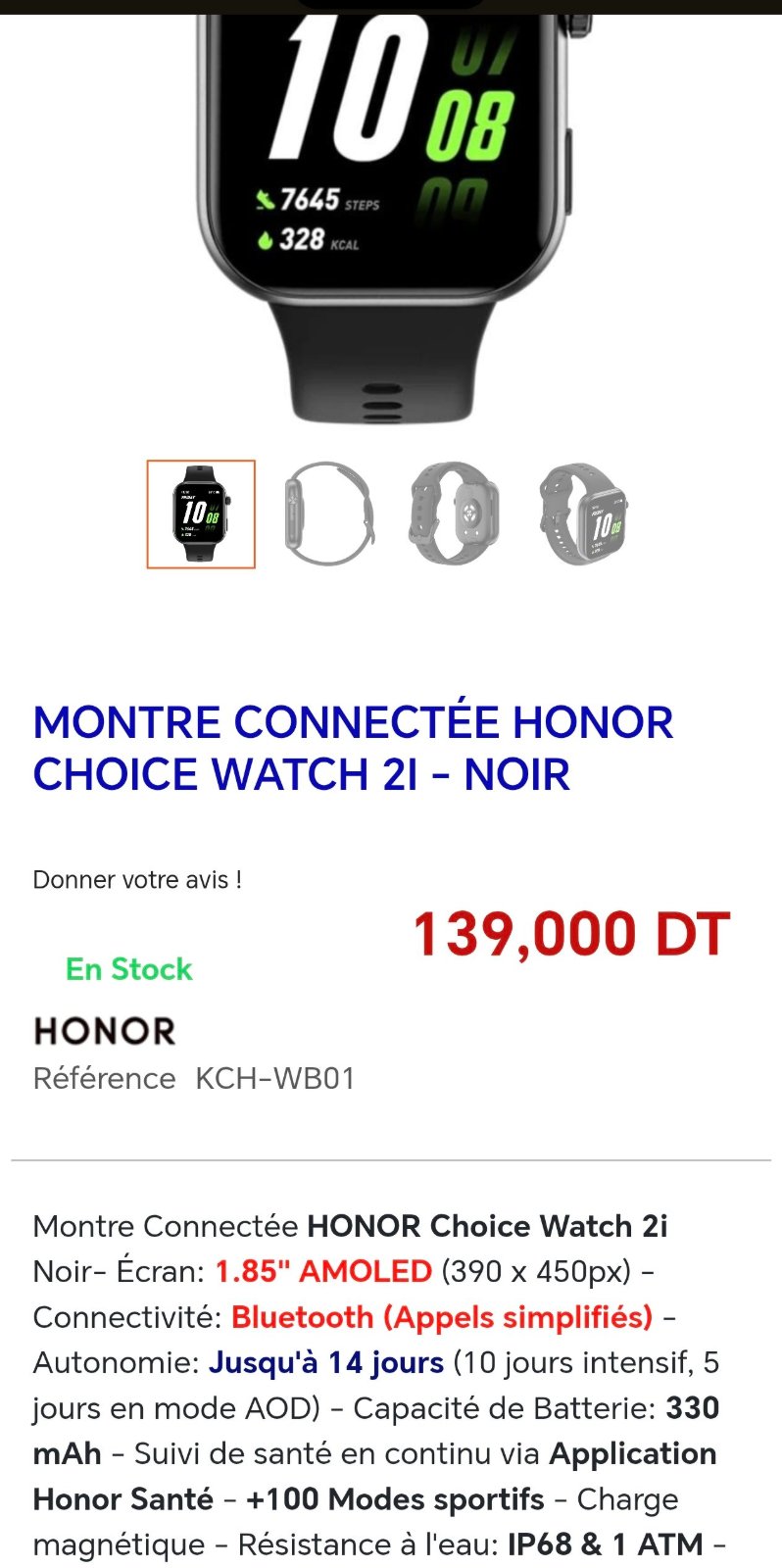 Honor choice watch 2i 