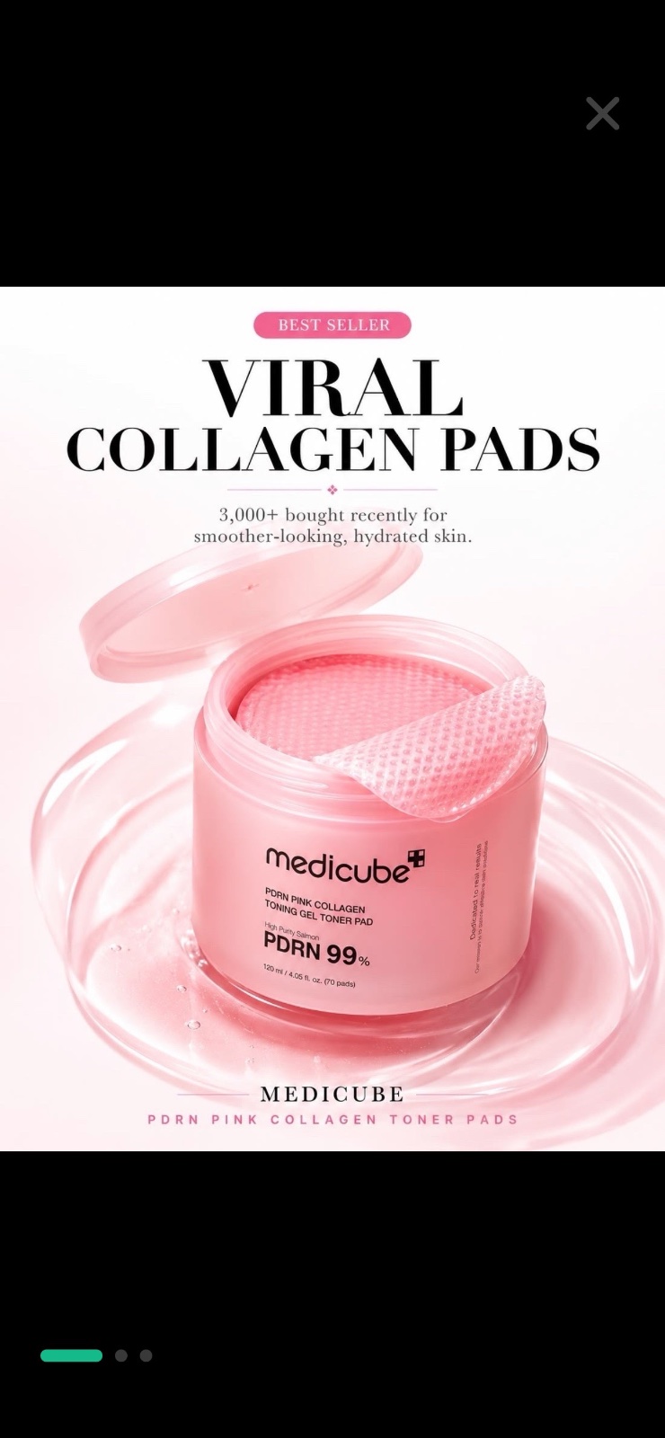 Medicube pdrn toner pads
