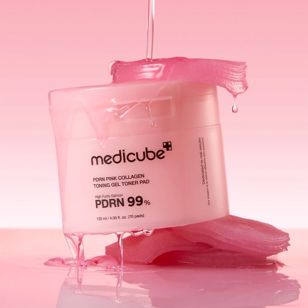 PDRN Pink Collagen Toning Gel Toner Pads - Medicube