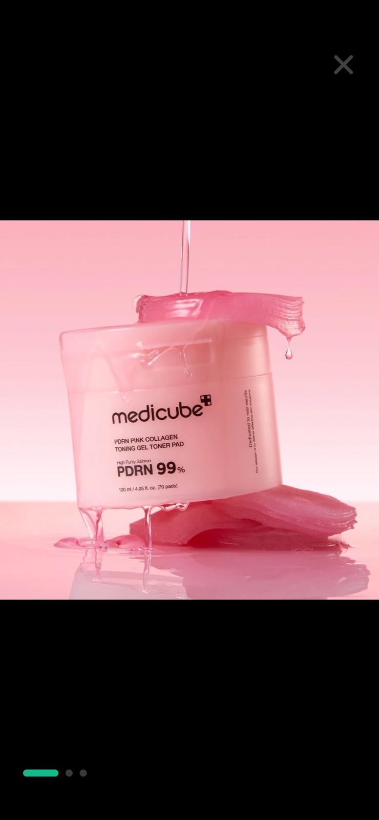 PDRN Pink Collagen Toning Gel Toner Pads - Medicube