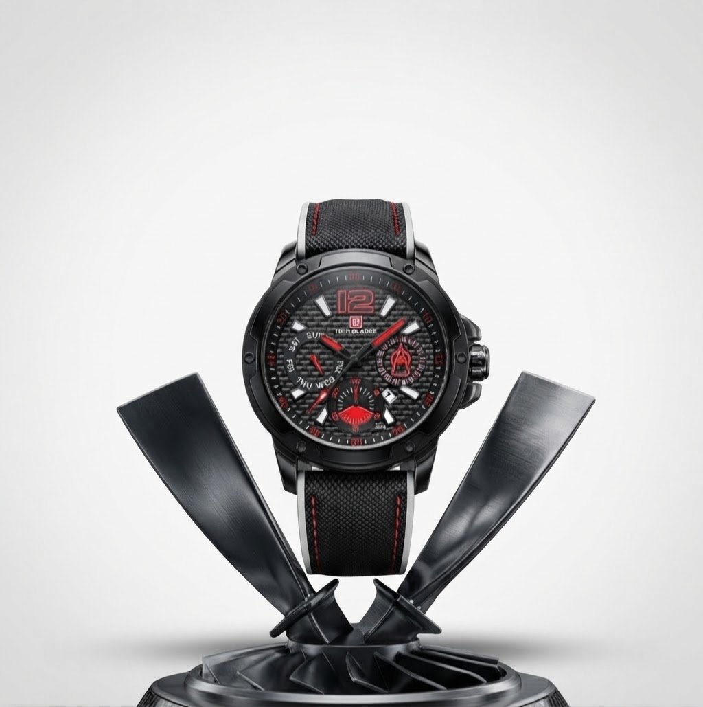 Montre Twin Blades Noir