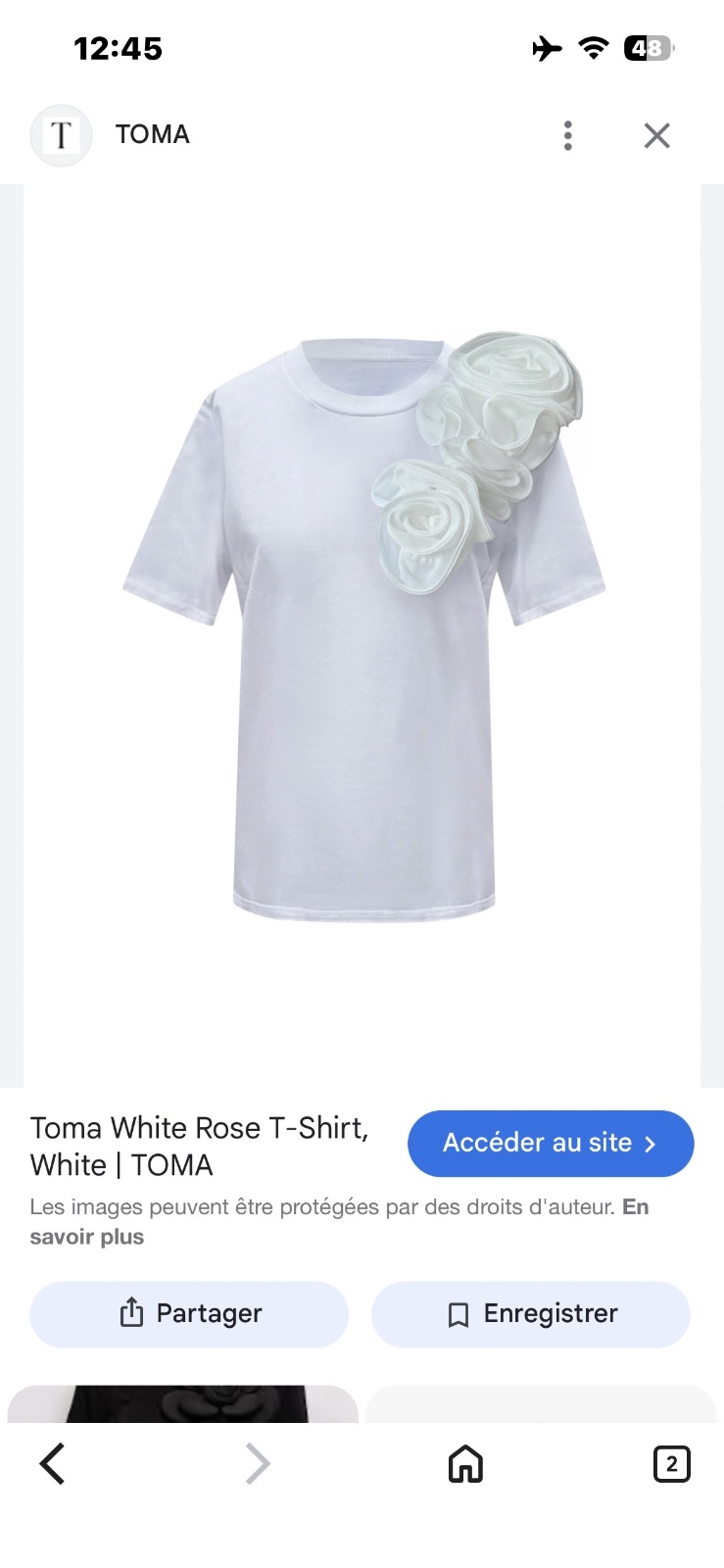 T-shirt face à face neuf Porté une seule fois