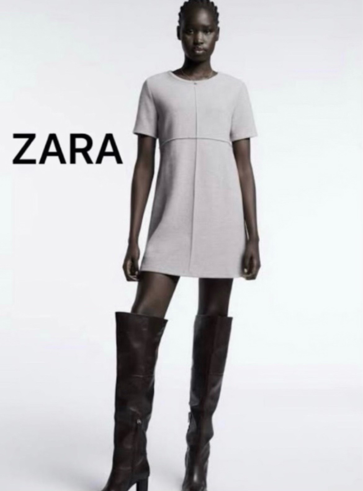 Mini-robe ZARA trapèze à manches courtes