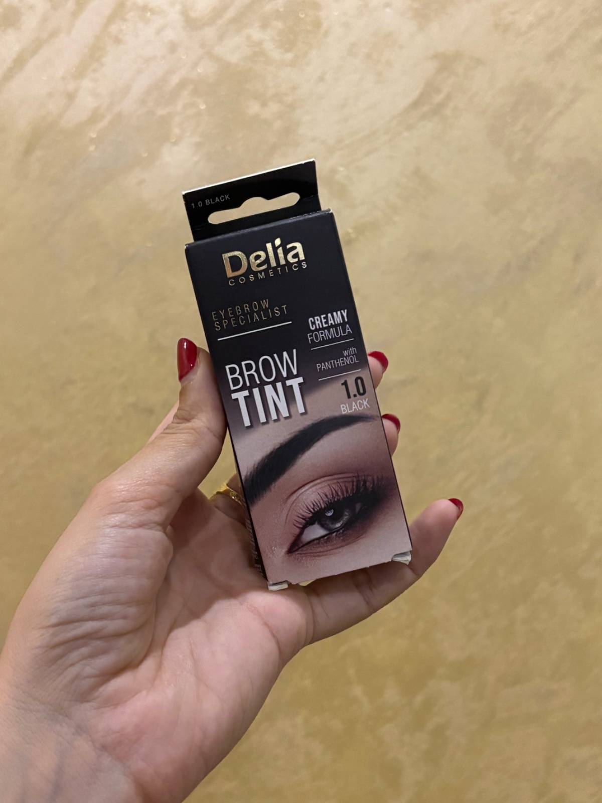 Teinture pour sourcils Delia Cosmetics en teinte 1.0 Noir