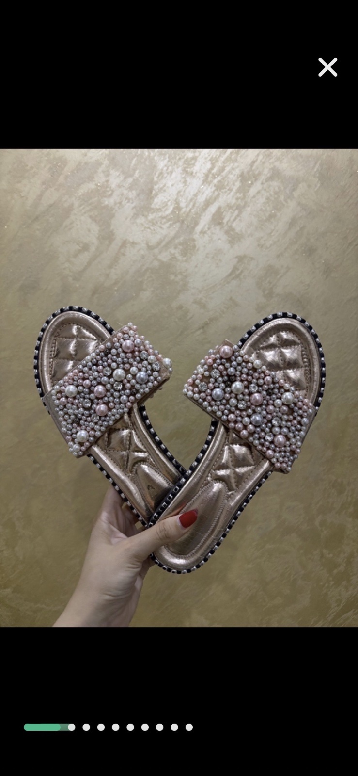Mules Stud Diamante