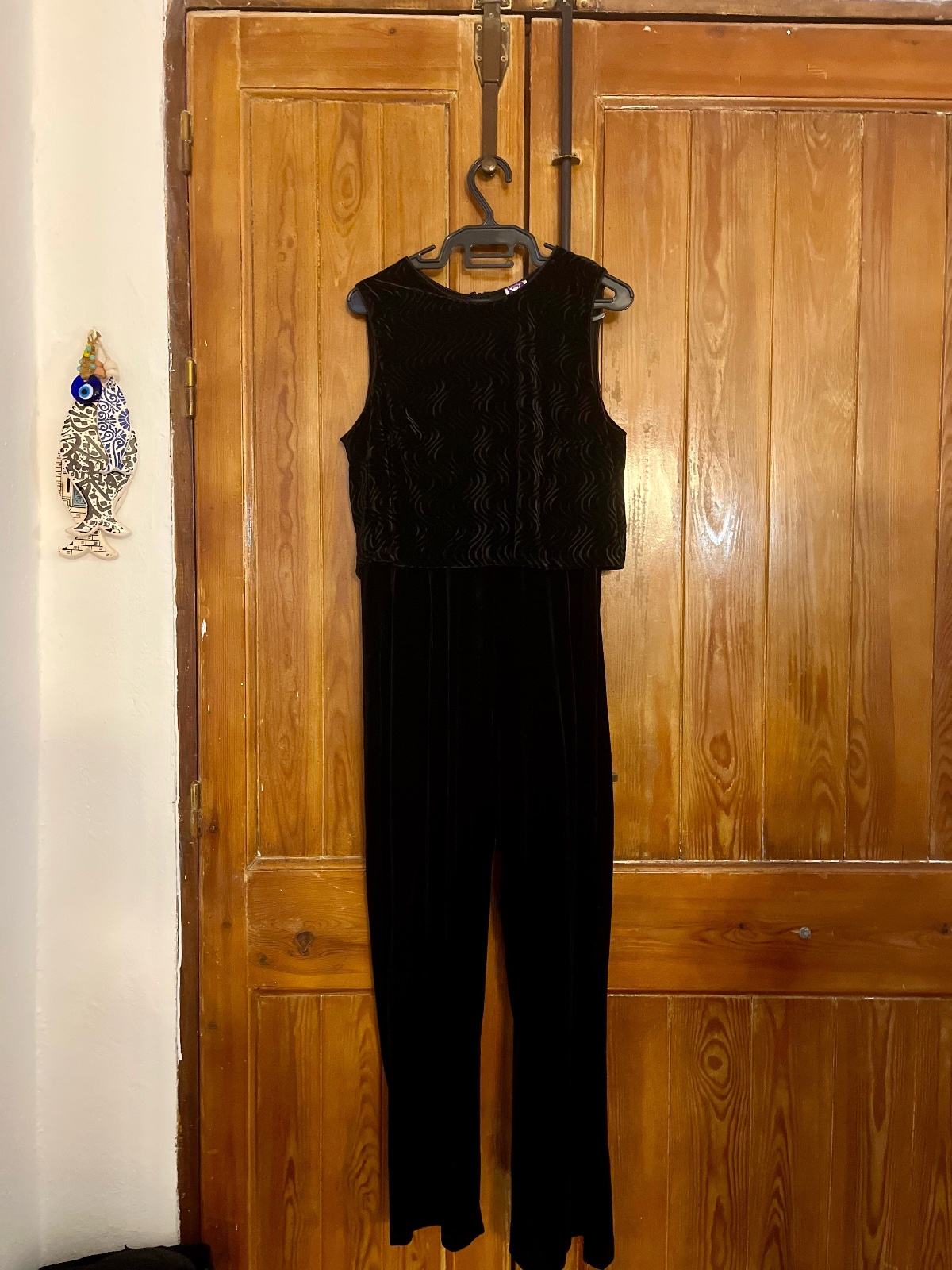Combinaison Yessica  LONG LEG (Large) en velours noir 