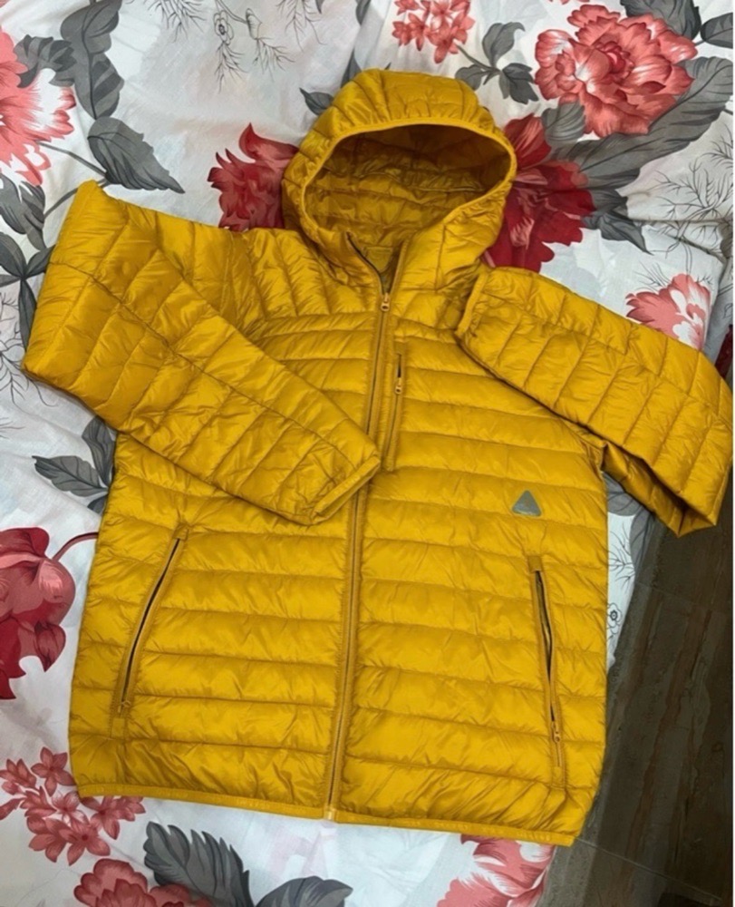 Veste doudoune matelassée jaune moutarde unisexe avec la technologie Thermolite EcoMade 