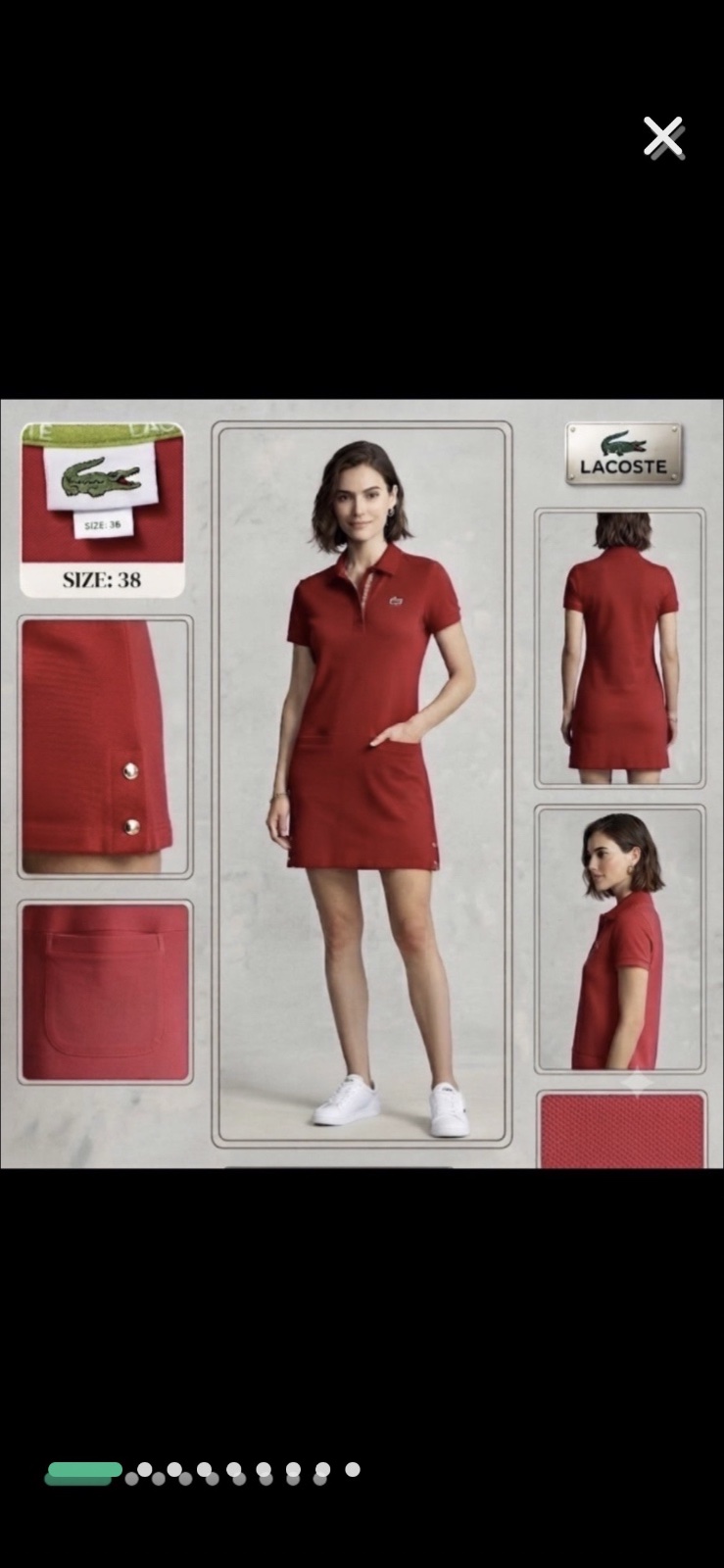 Robe Polo Lacoste en piqué de coton stretch