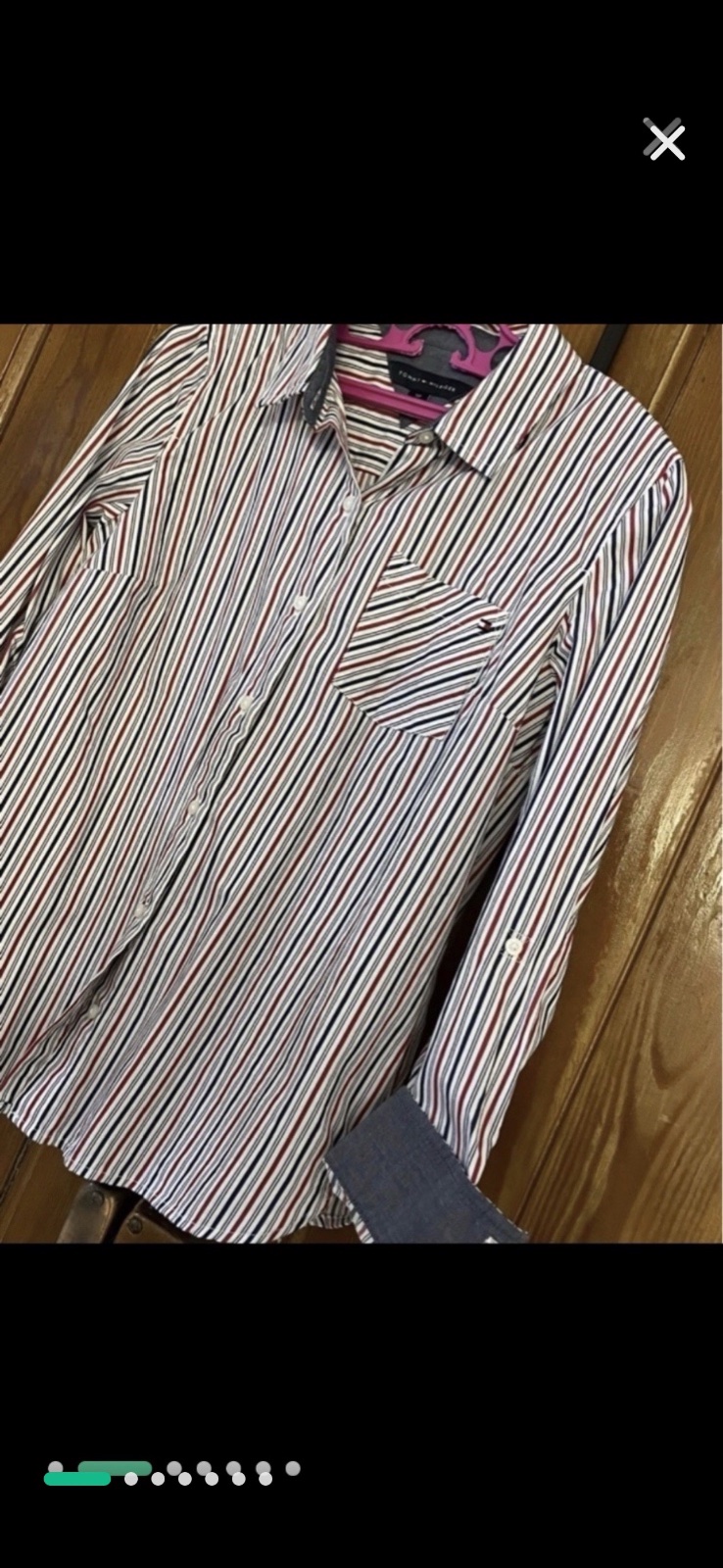 Chemise Tommy Hilfiger à rayures avec des poignets contrastés