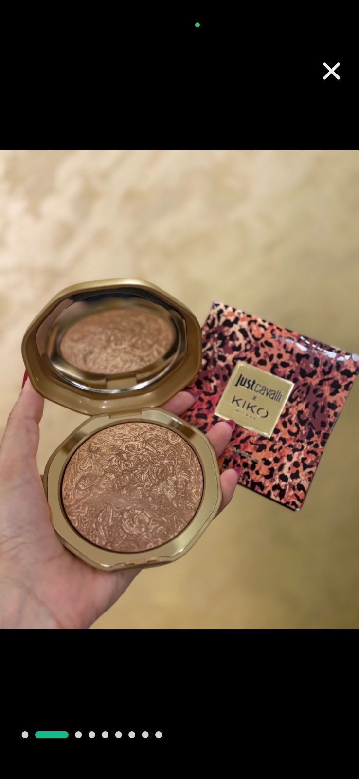 Party Glam Lumi-Bronzer en teinte 01 Bronze Instinct, issu de la collaboration entre KIKO Milano et Just Cavalli