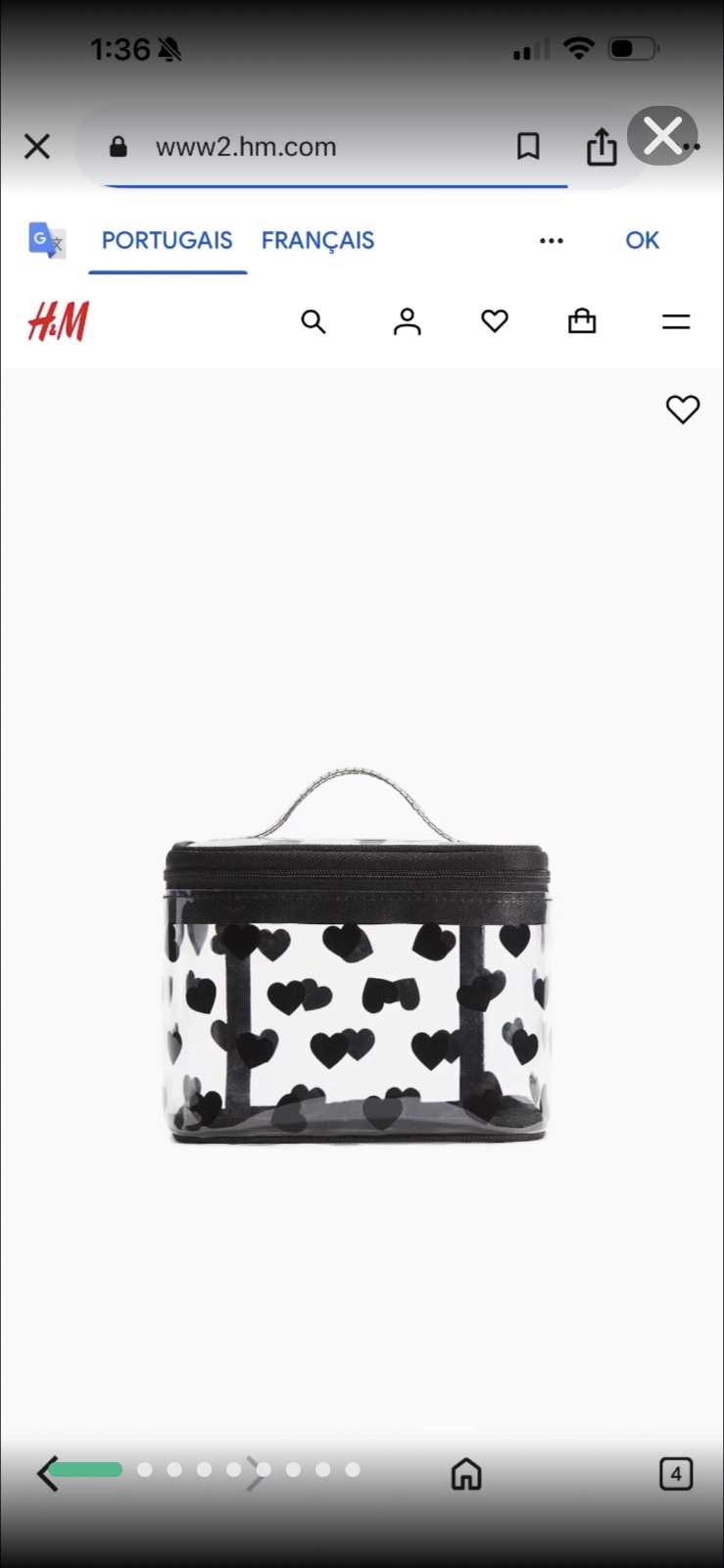 Trousse à maquillage carrée de H&M