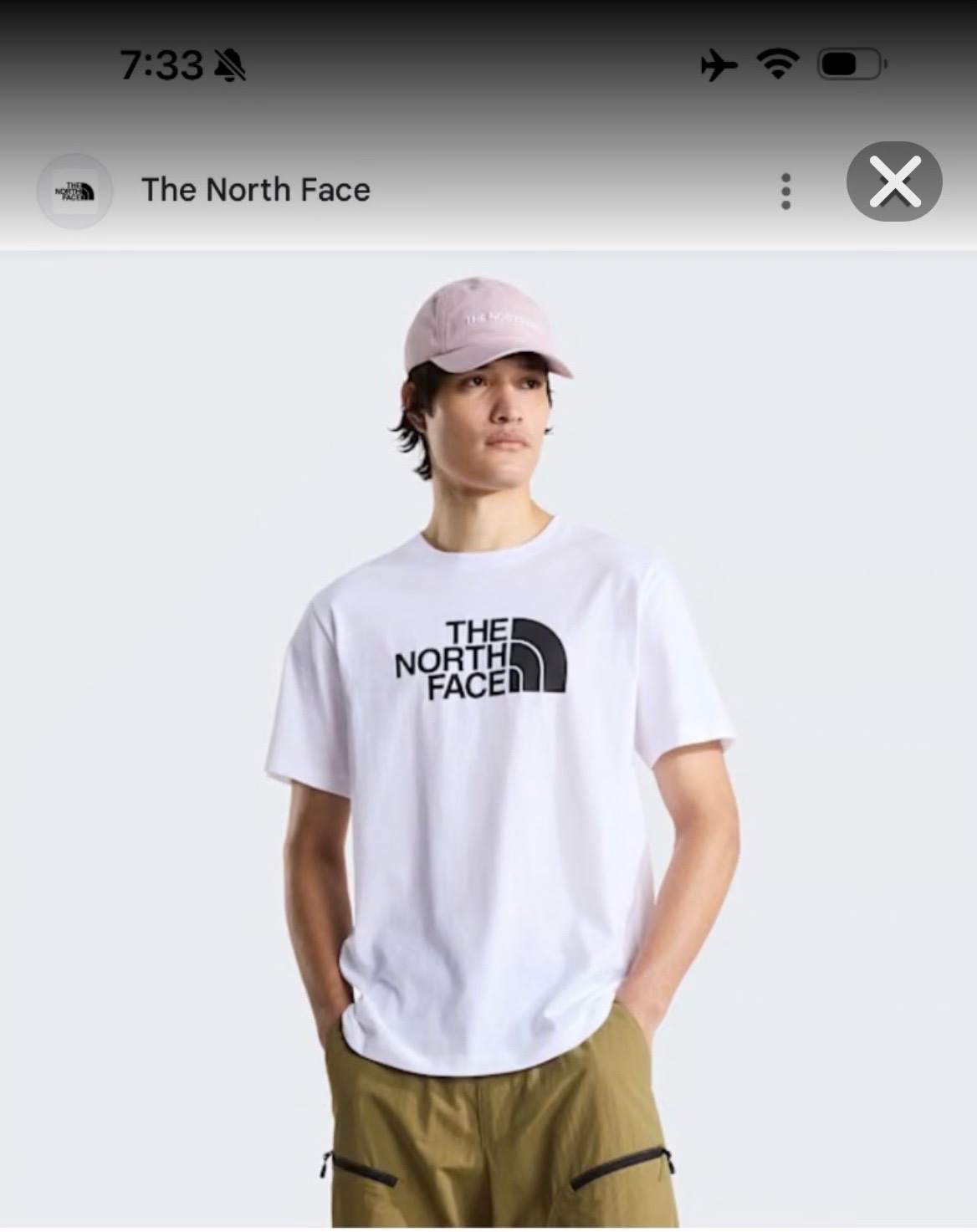 T-shirt The North Face Easy de couleur blanche avec un logo imprimé