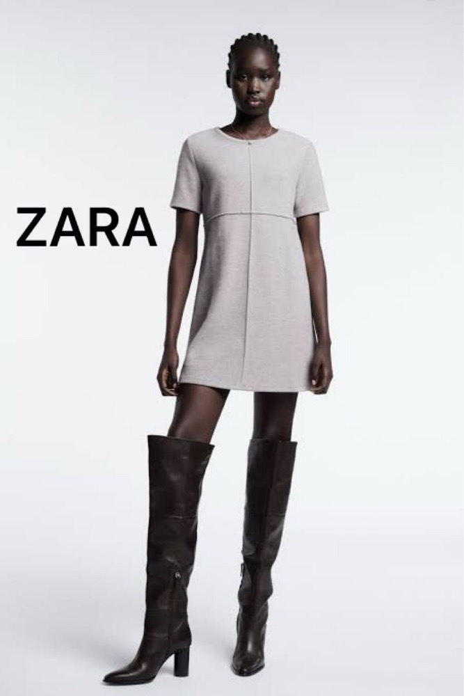 Mini-robe ZARA trapèze à manches courtes
