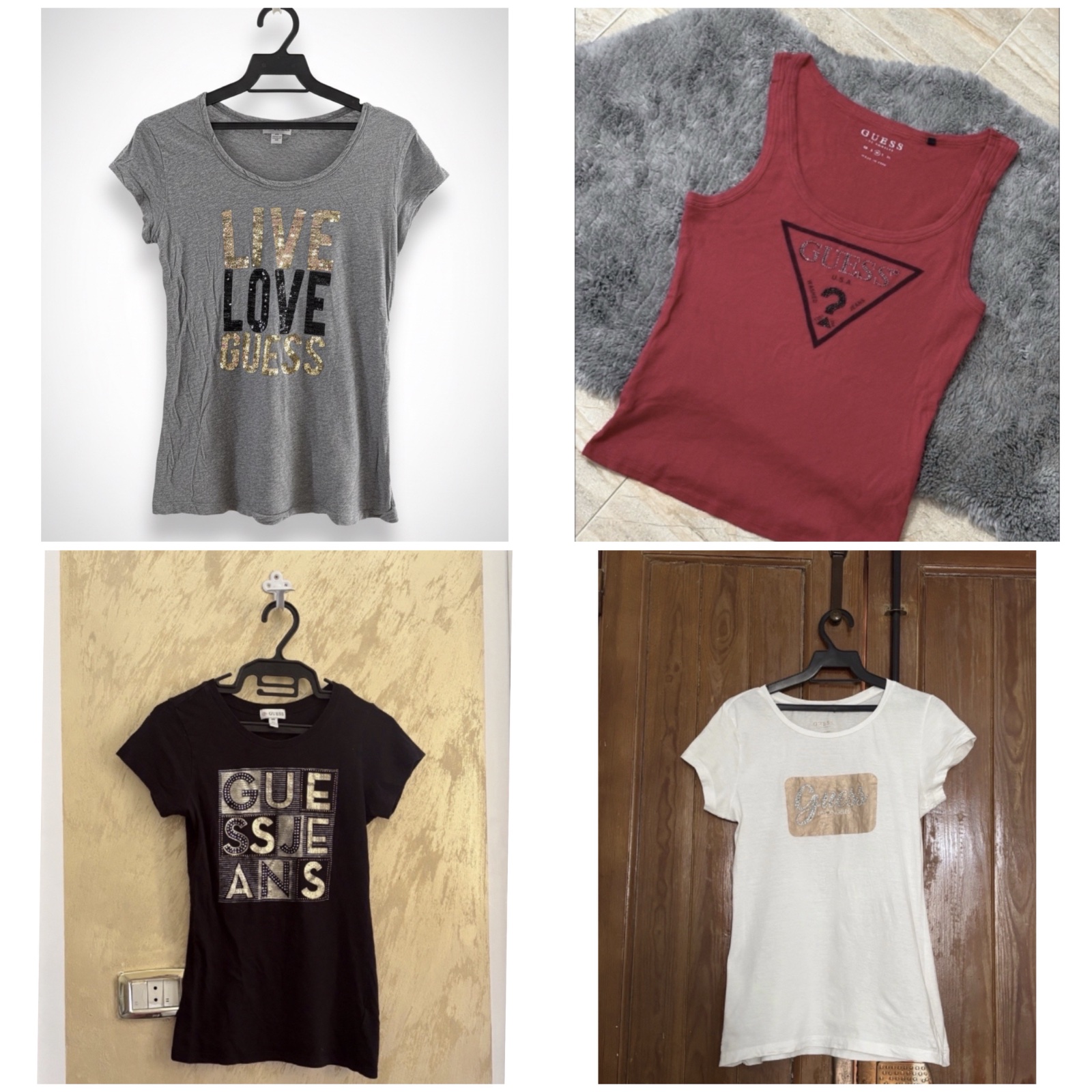 Je vide un Lot de 04 T-shirt Guess authentique  taille M 