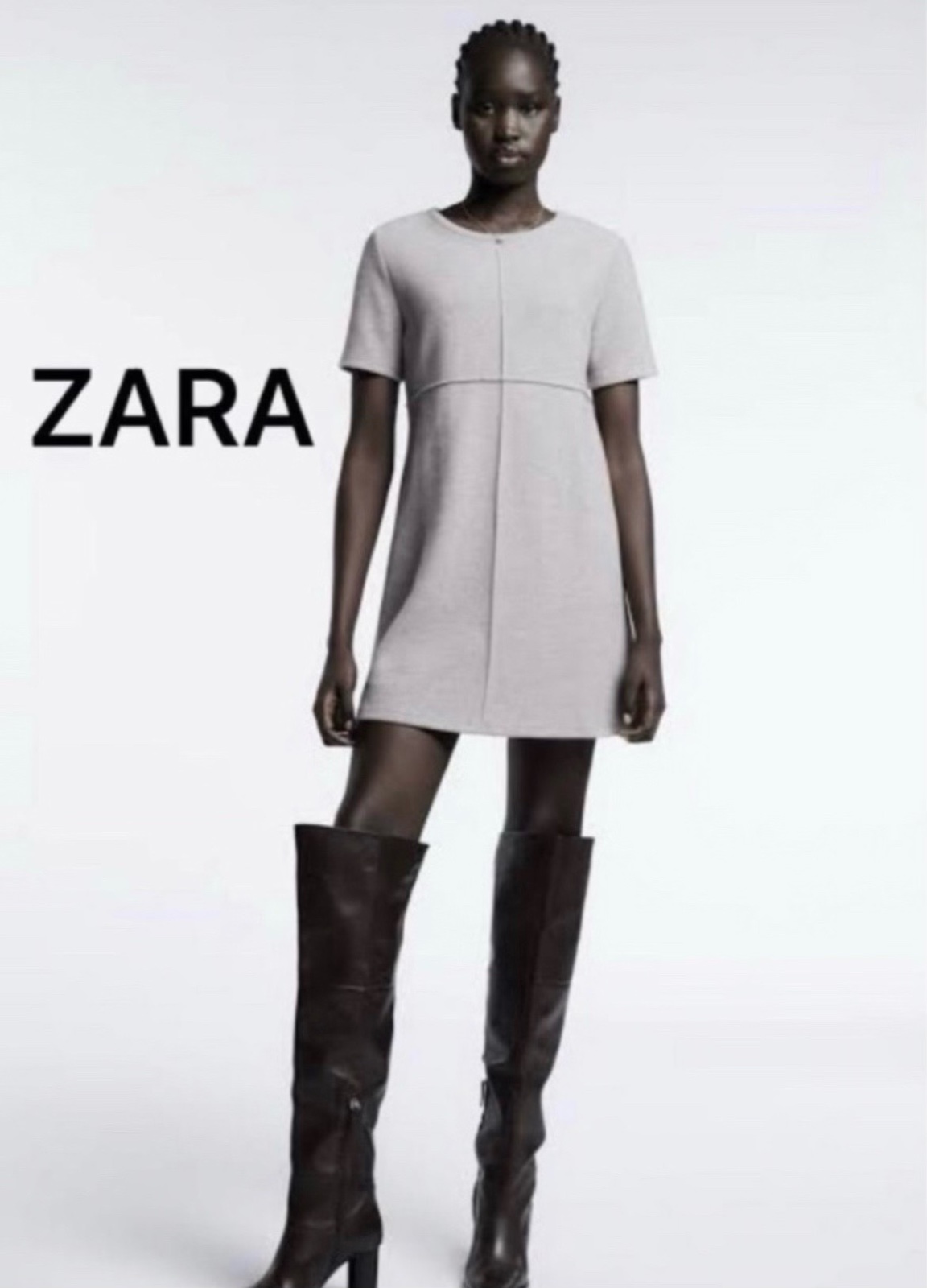 Mini-robe ZARA trapèze à manches courtes