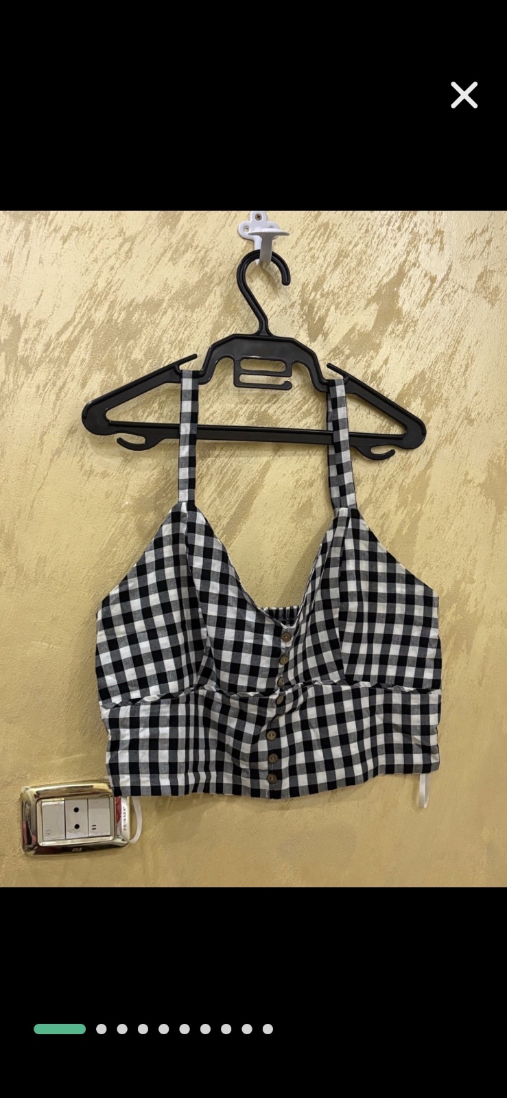 Crop top à carreaux Primark neuf 