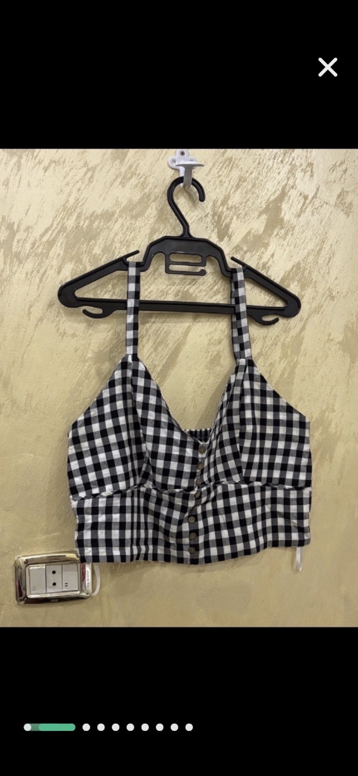 Crop top à carreaux Primark neuf