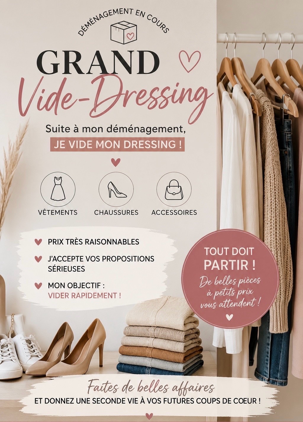 📦 Suite à mon déménagement, je vide mon dressing !  De nombreuses pièces soigneusement choisies  cherchent aujourd’hui une nouvelle propriétaire✨De belles pièces en excellent état attendent une nouvelle vie entre de bonnes mains. 