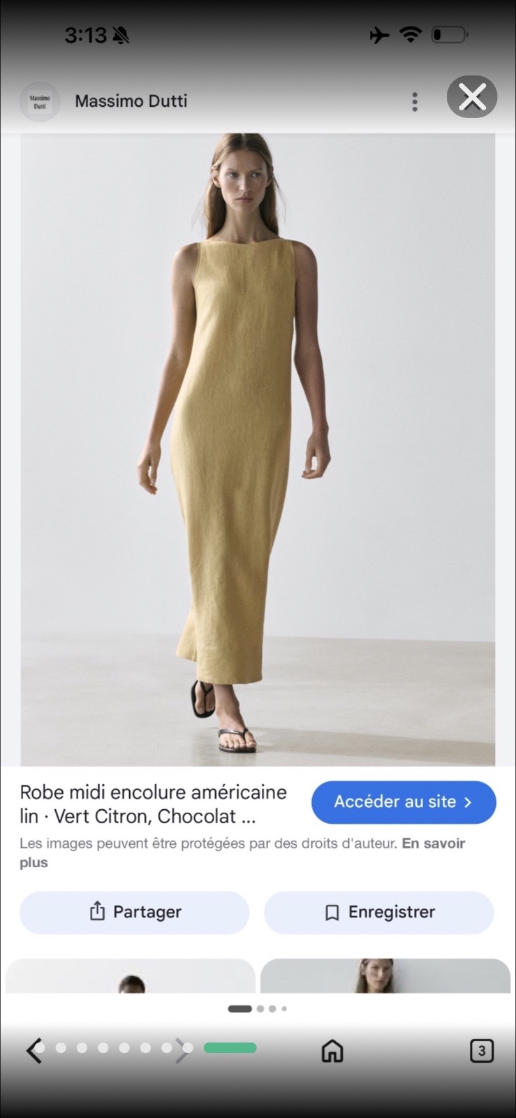 Robe midi en lin de couleur kaki présente un design sans manches avec une encolure dégagée et une fermeture éclair arrière