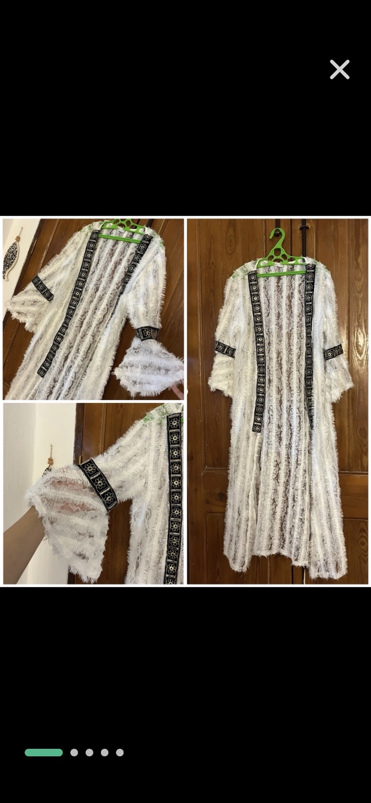 Kimono long en dentelle blanche de la marque Jean Louis François