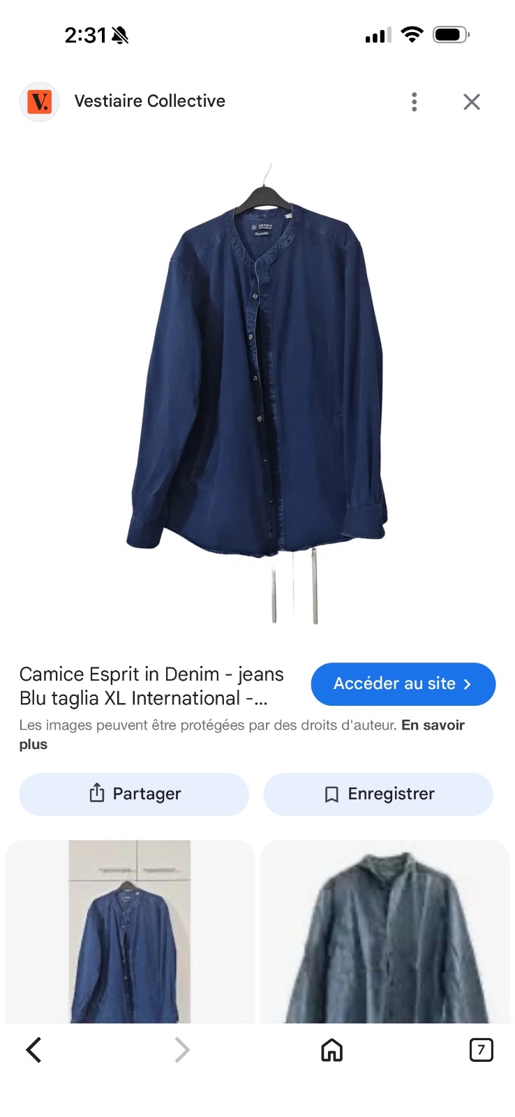 Chemise dengri de la marque Blue Island