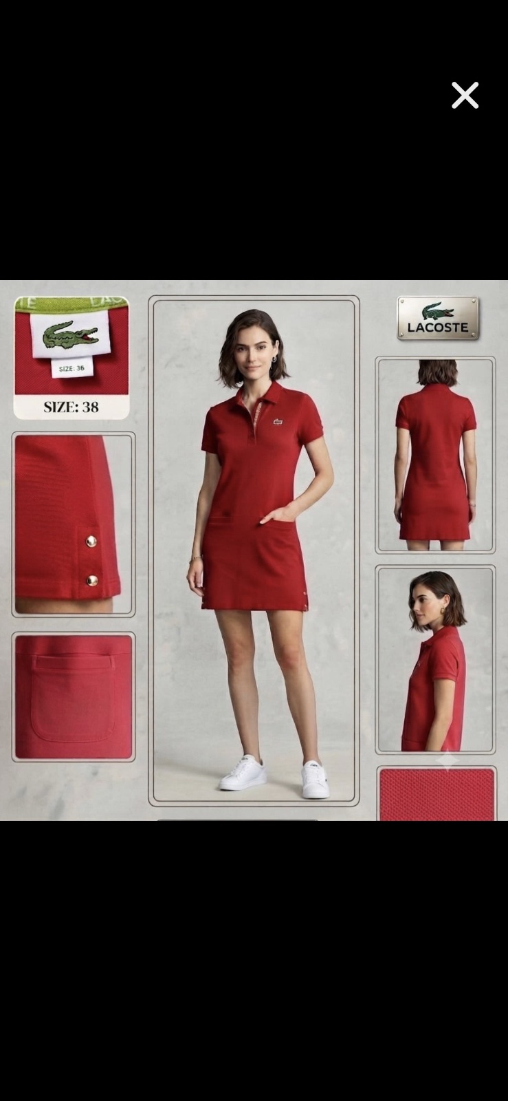 Robe Polo Lacoste en piqué de coton stretch