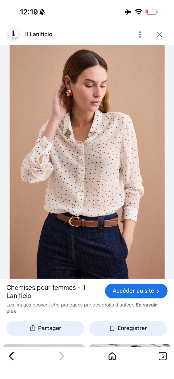 Chemise à manches longues blanche à pois de la marque H&M