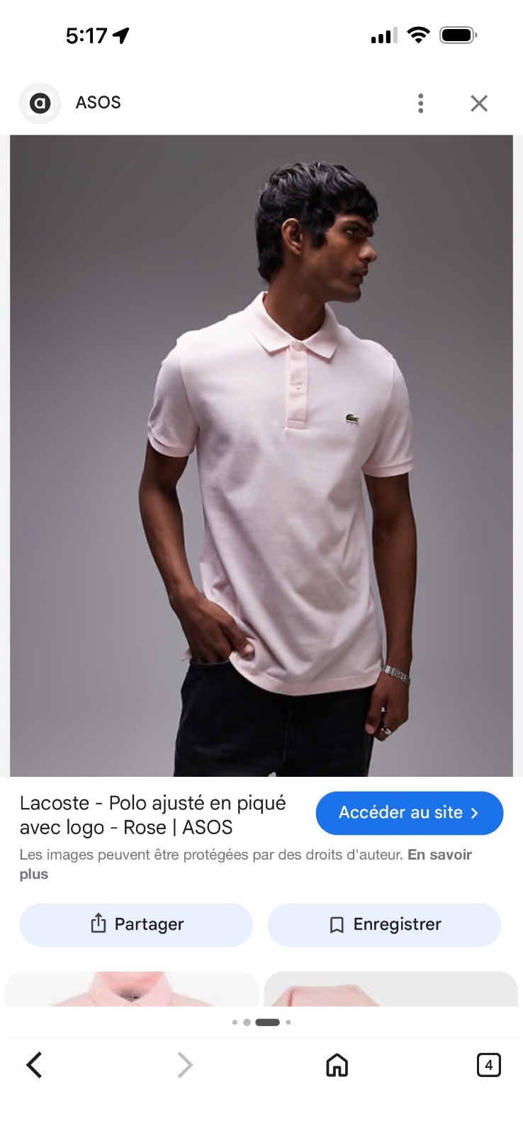 Polo Lacoste rose est confectionné en piqué de coton emblématique