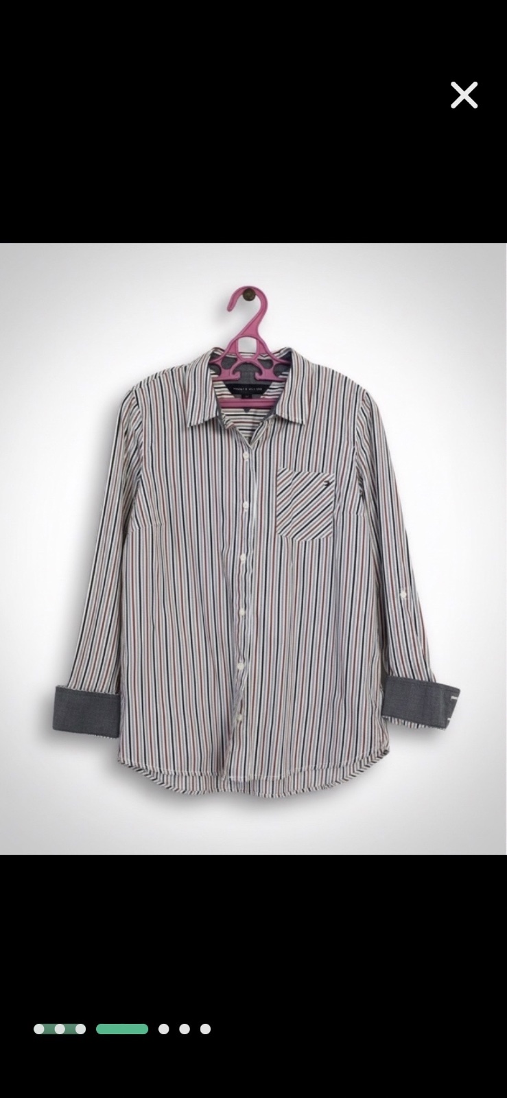Chemise Tommy Hilfiger à rayures avec des poignets contrastés