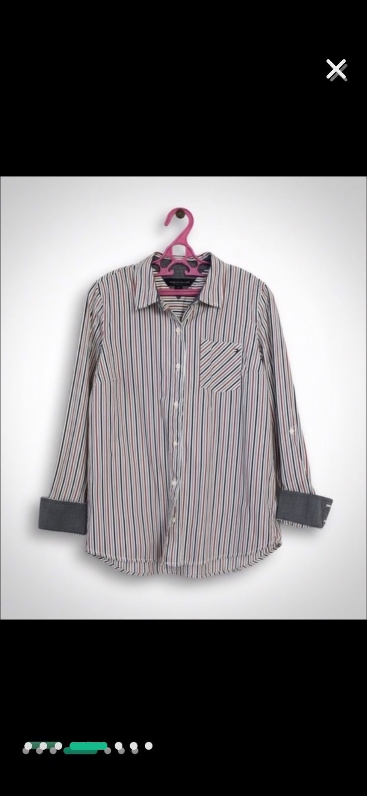 Chemise Tommy Hilfiger à rayures avec des poignets contrastés