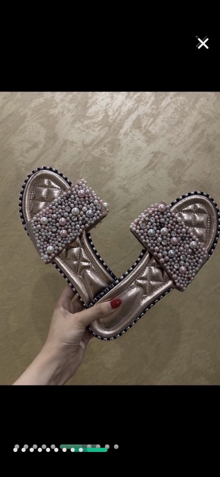Mules Stud Diamante