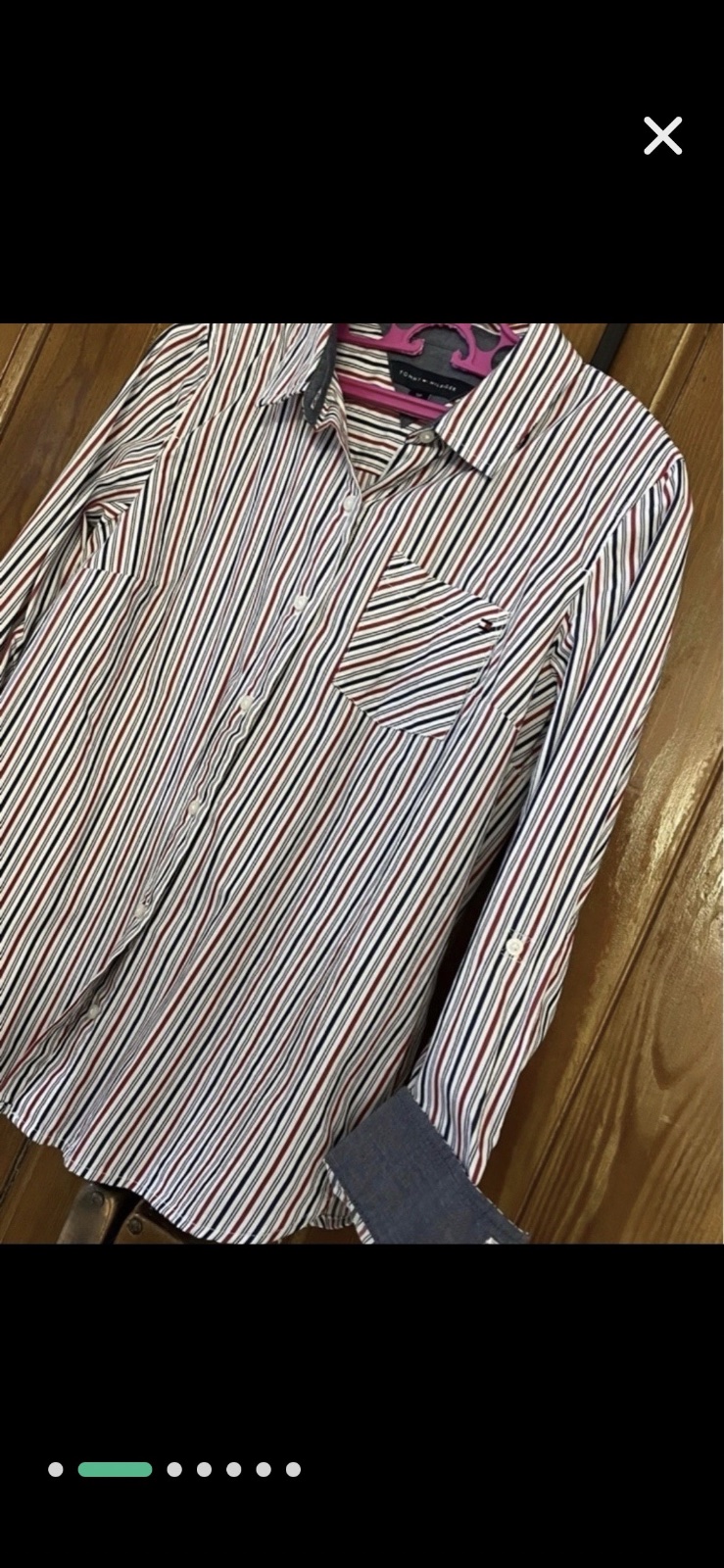 Chemise Tommy Hilfiger à rayures avec des poignets contrastés