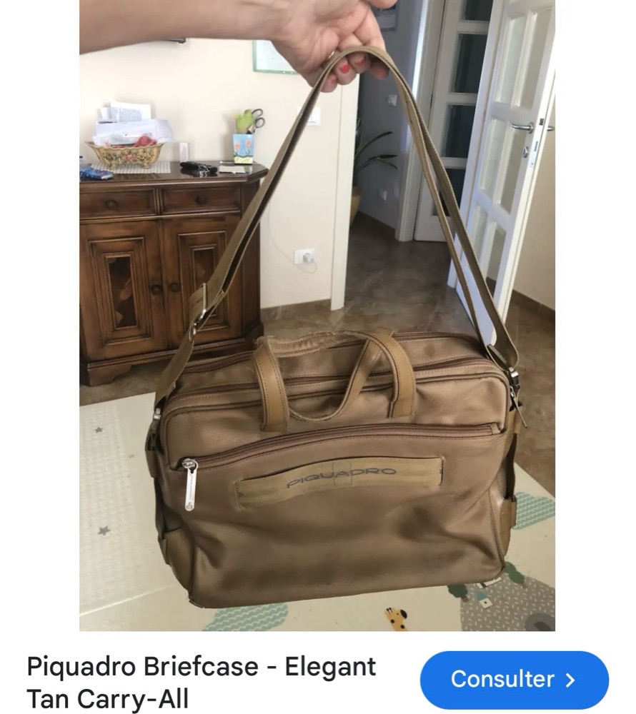Piquadro cartable en cuir