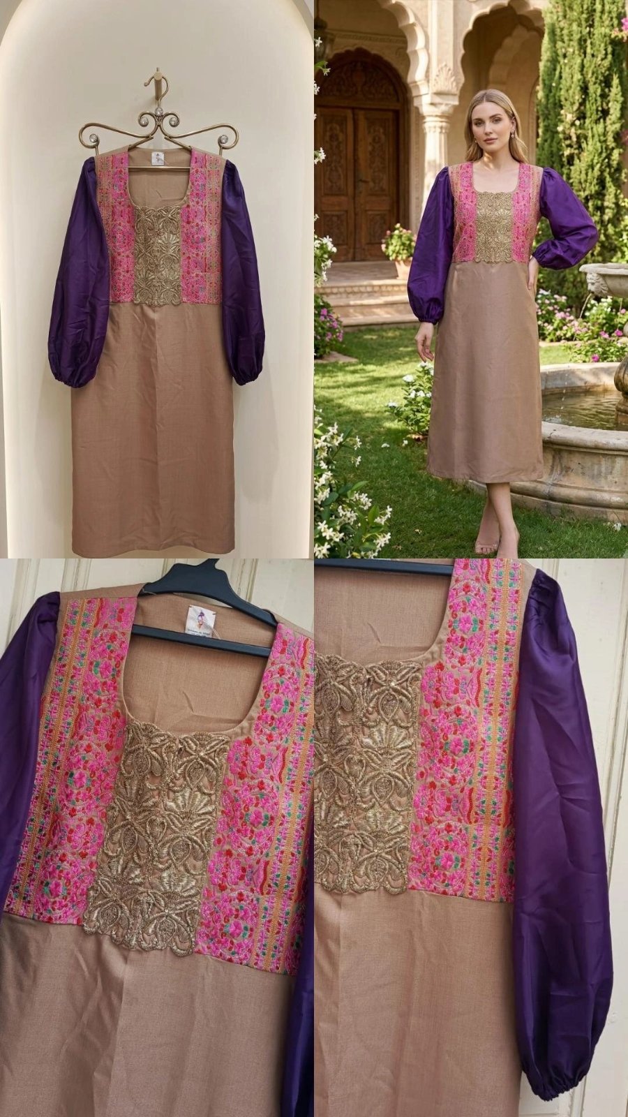Robe style jebba traditionnelle brodée