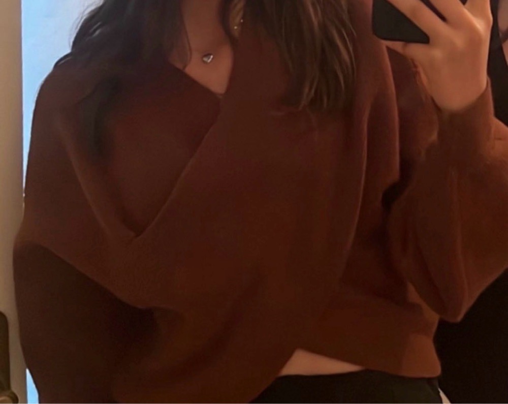 Top croisee maron