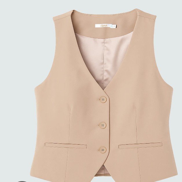 Gilet femme beige élégant