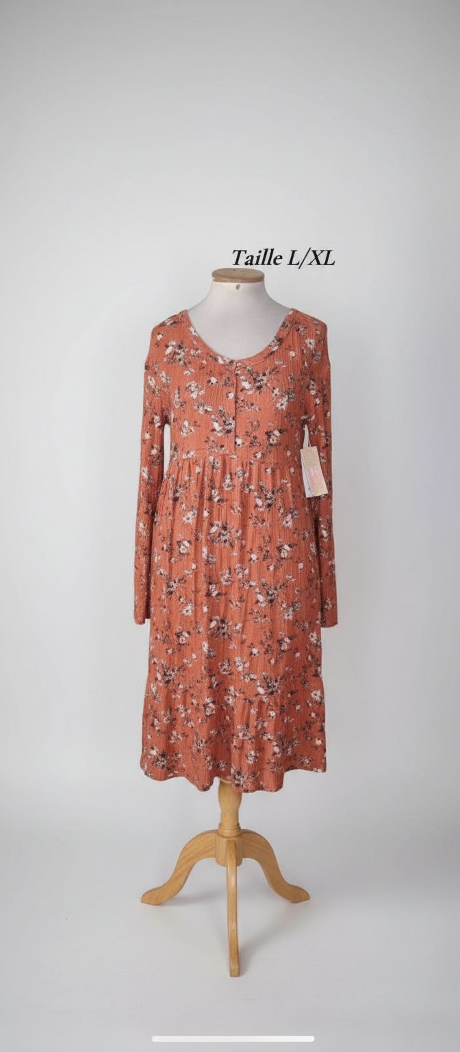 Robe midi coton 