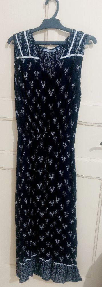 Robe couleur bleu nuit cotton 100% avec doblure