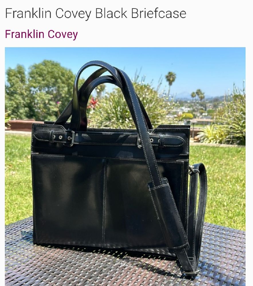 Franklin covey black bag