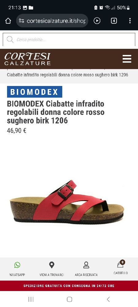 Claquette orthopédique vrai cuir de la marque BIOMODEX made in italy