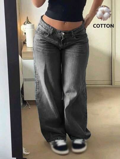 Jennyfer black wide leg jean 
